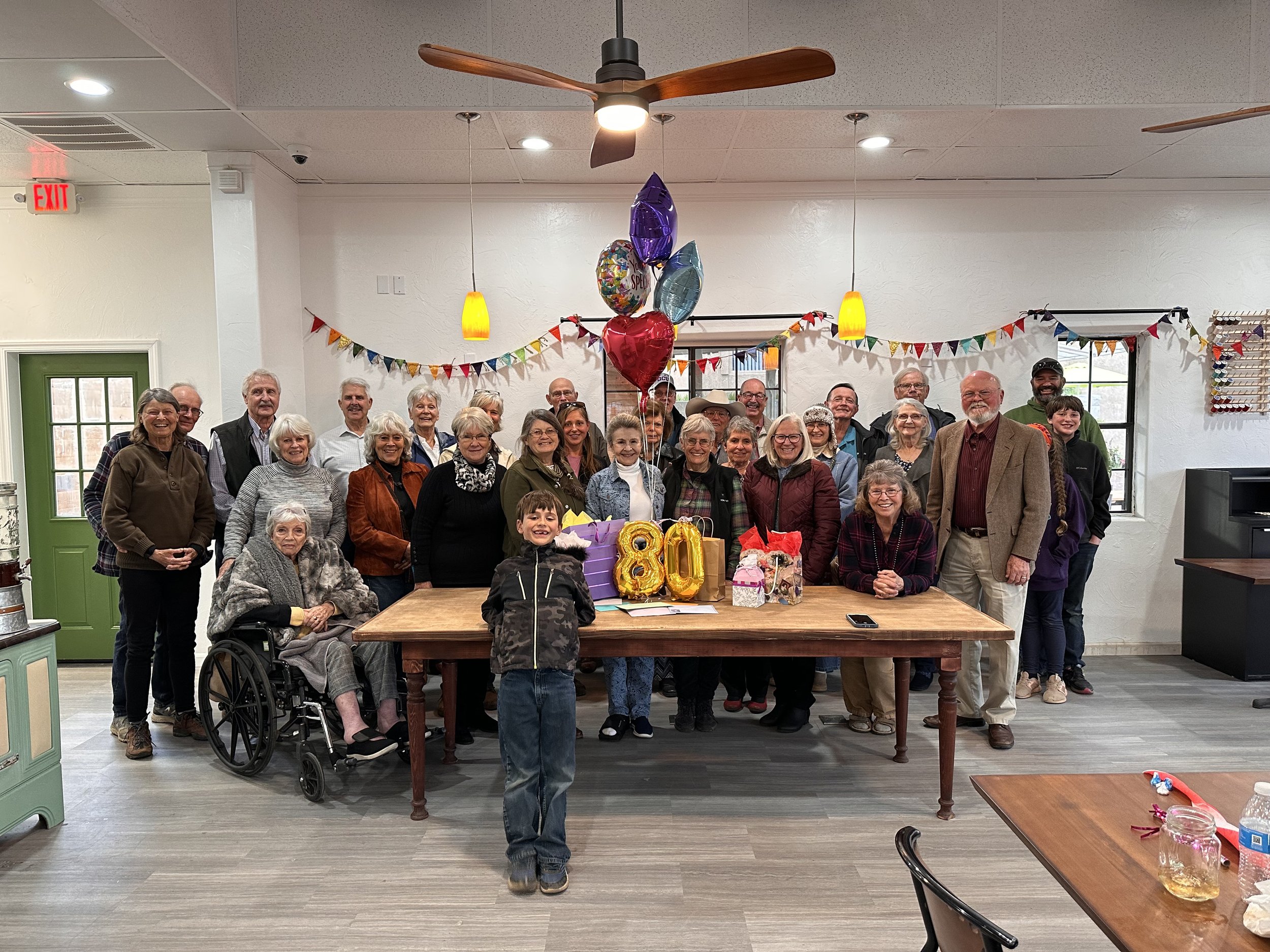 80th birthday celebration at the cafe
